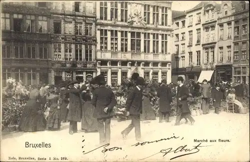 Ak Bruxelles Brüssel, Marché aux fleurs