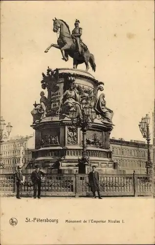 Ak Sankt Petersburg Russland, Monument de l'Emperéur Nicolas I.