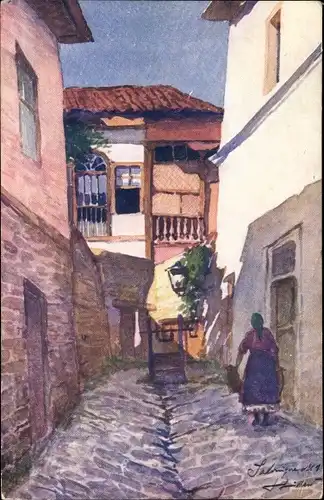 Künstler Ak Thessaloniki Griechenland, Impasse au Puits