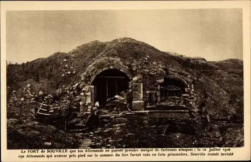 Ak Verdun Meuse, Fort de Souville, que les Allemand ne purent prendre malgré de furieuses attaques