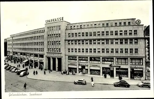 Ak Gelsenkirchen im Ruhrgebiet, Sparkasse, Außenansicht