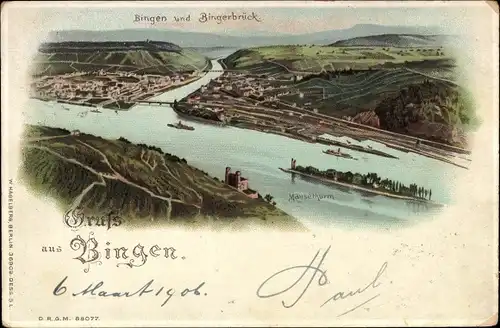 Ak Bingerbrück Bingen am Rhein, Bingen und Bingerbrück