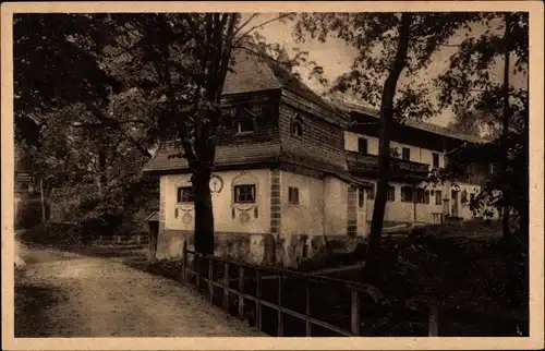 Ak Bad Tölz im Isartal Oberbayern, Einbachmühle, Cafe und Fremdenheim Modlmaier, Panorama