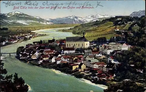 Ak Bad Tölz in Oberbayern, Panorama, Blick auf den Juifen und Bottenjoch