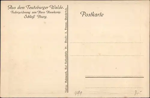 Künstler Ak Hasekamp, Hans, Bad Iburg am Teutoburger Wald, Schloss Iburg