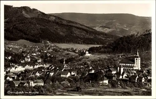 Ak Gernsbach im Murgtal Schwarzwald, Panorama