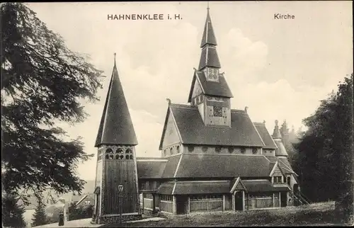 Ak Hahnenklee Bockswiese Goslar im Harz, Kirche