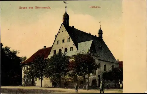 Ak Sömmerda in Thüringen, Blick auf das Rathaus