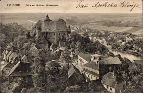 Ak Leisnig an der Mulde Sachsen, Blick auf Schloss Mildenstein