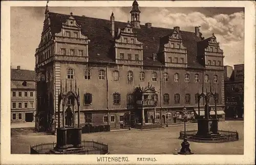 Ak Lutherstadt Wittenberg, Rathaus