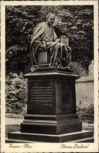 Ak Kempen am Niederrhein, Thomas Denkmal