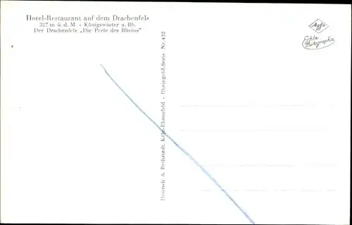 Ak Königswinter am Rhein, Ruine Drachenfels, Hotel auf dem Drachenfels, Die Burgschänke