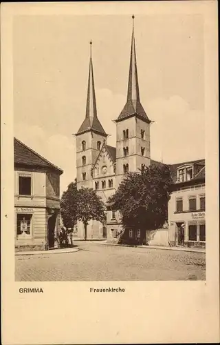 Ak Grimma in Sachsen, Blick auf die Frauenkirche