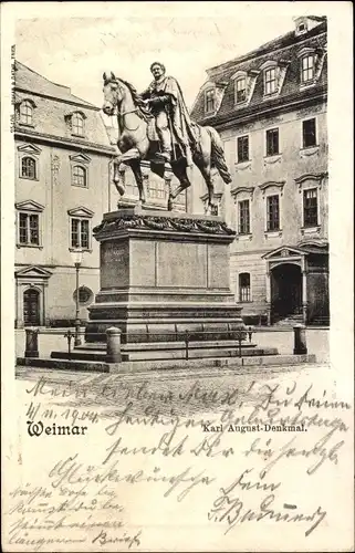 Ak Weimar in Thüringen, Karl August Denkmal