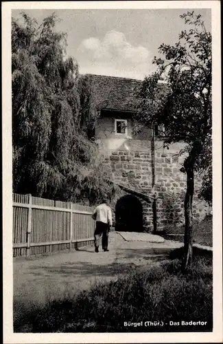 Ak Bürgel in Thüringen, Badertor