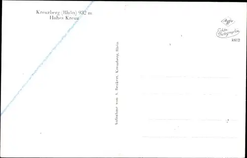 Ak Kreuzberg Bischofsheim Rhön, Hohes Kreuz