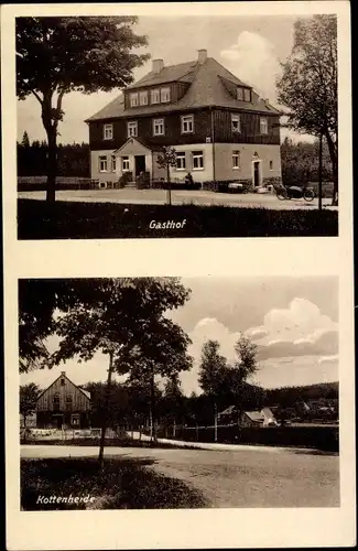 Ak Kottenheide Schöneck im Vogtland Sachsen, Gasthof, Gesamtansicht, Kottenheide Sommerfrische