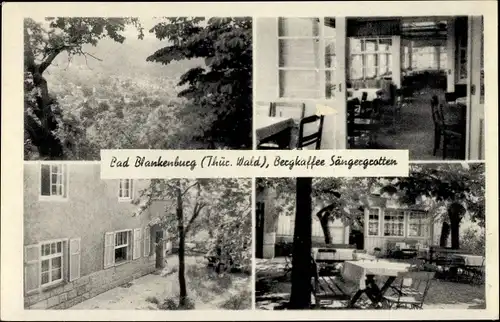 Ak Bad Blankenburg in Thüringen, Bergkaffee, Sängergrotten