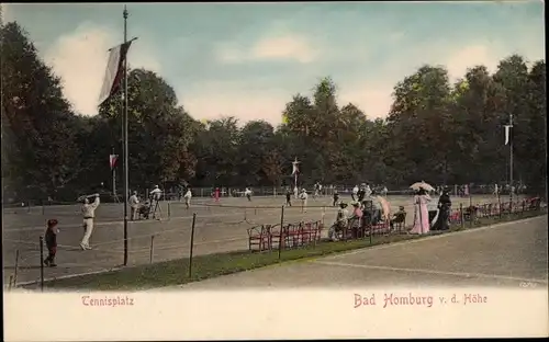 Ak Bad Homburg vor der Höhe Hessen, Tennisplatz