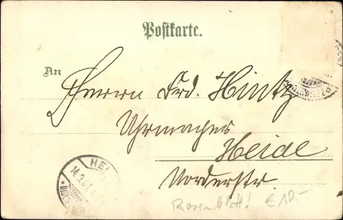 Litho Haderslev Hadersleben Dänemark, Panorama