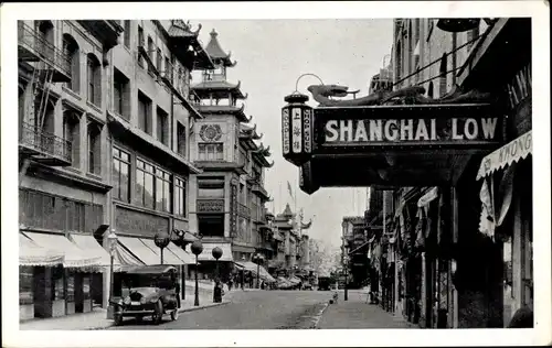 Ak San Francisco Kalifornien USA, Chinatown, Shanghai Low
