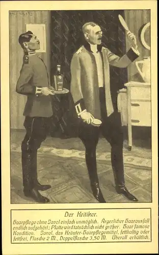 Künstler Ak Javol Kosmetik, Der Kritiker, Haarpflege, Reklame
