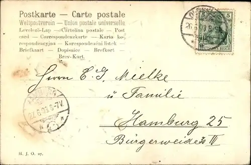 Präge Ak Frau mit Kind und Ziege