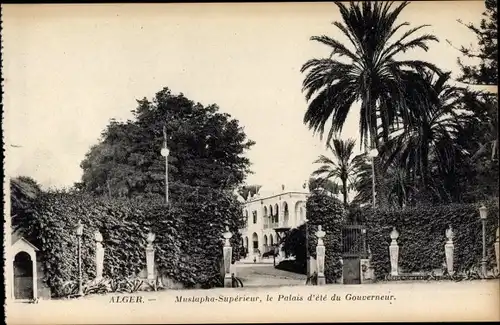 Ak Algier Alger Algerien, Mustapha-Superieur, la Palais d'ete du Gouverneur