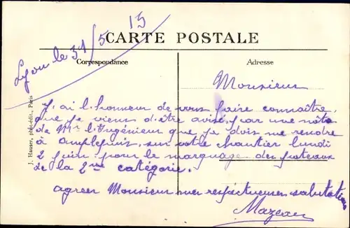 Ak Monoplan Blériot, piloté par Garros, Aéroplane, Aviateur