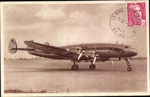 Ak Lockheed Constellation, Air France, Passagierflugzeug, Propellermaschine