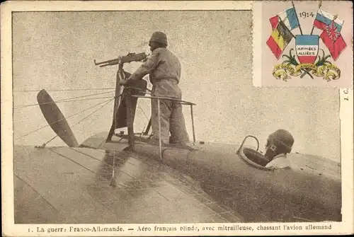 Ak La Guerre Franco-Allemande, Aero francais blinde, Französisches Militärflugzeug, I. WK