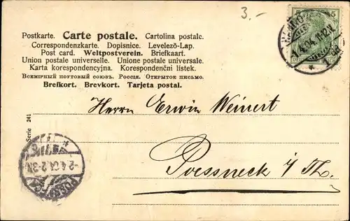 Präge Ak Glückwunsch Ostern, Henne, Küken, Eier