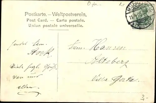 Ak Glückwunsch Ostern, Ruderboot, Ostereier, Frau