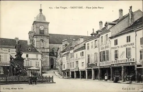 Ak Saint Dié des Vosges, Place Jules Ferry