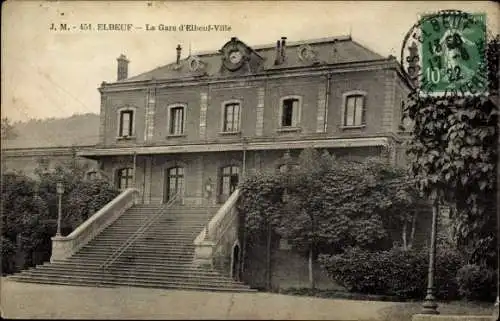Ak Elbeuf Seine Maritime, La Gare