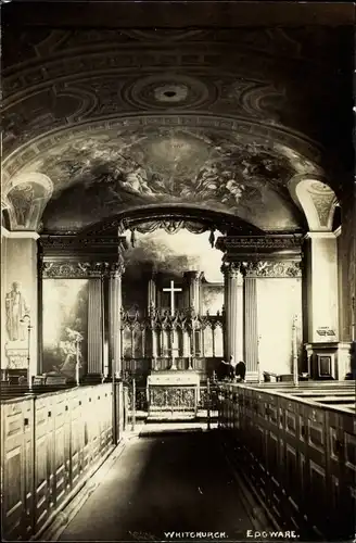 Ak Whitchurch on Thames Oxfordshire England, Innenansicht mit Altar