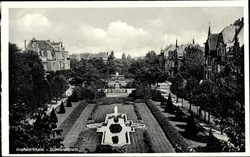 Ak Krefeld am Niederrhein, Bismarckplatz