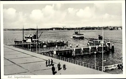 Ak Kiel Schleswig Holstein, Seegartenbrücke