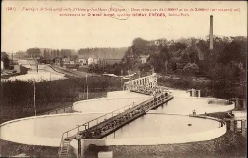 Ak d'Obourg Mons Wallonien Hennegau, Fabrique de Soie artificielle