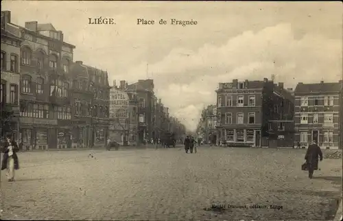 Ak Liège Lüttich Wallonien, Place de Fragnee
