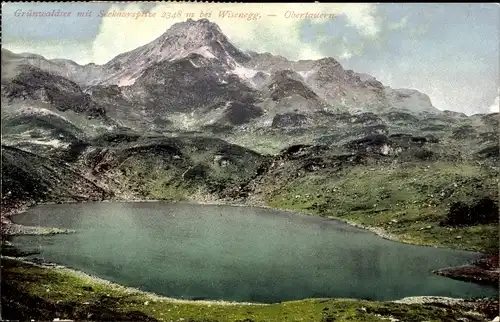 Ak Wisenegg Obertauern in Salzburg, Grünwaldsee, Seekaarspitze