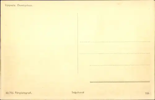 Ak Uppsala Schweden, Domkyrkan