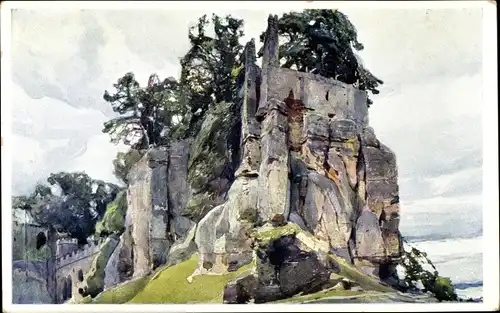 Künstler Ak Český Ráj Böhmisches Paradies Reg. Königgrätz, Zricenina Waldstyna