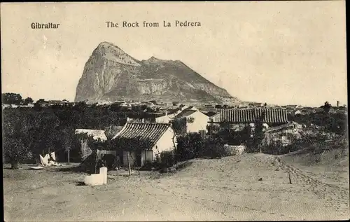 Ak Gibraltar, The Rock from La Pedrera