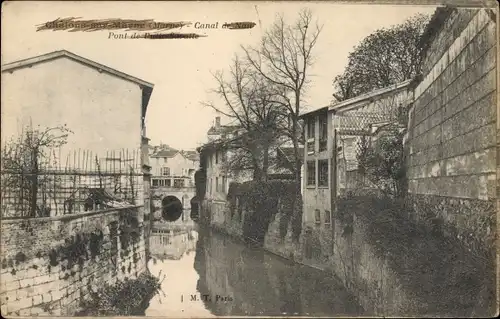 AK Chalons-sur-Marne, Pont du Canal, Pont