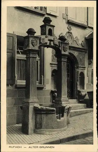 Ak Rouffach Rufach Elsass Haut Rhin, Alter Brunnen