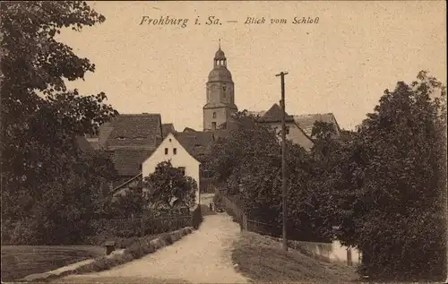 Ak Frohburg in Sachsen, Blick vom Schloss