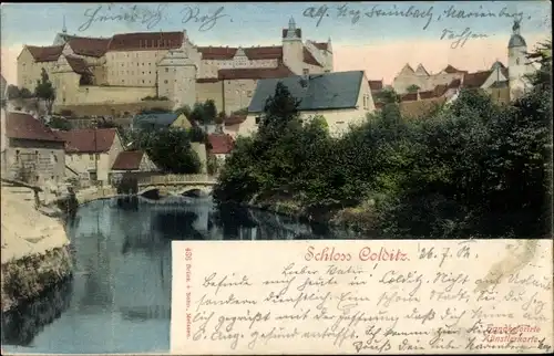 Ak Colditz in Sachsen, Schloss, Brücke