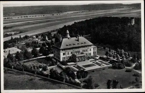 Ak Klinga Parthenstein in Sachsen, Fliegeraufnahme vom Leipziger Kinderheim