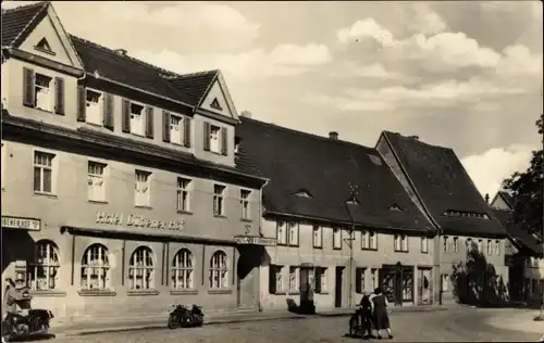 Ak Bad Düben an der Mulde Sachsen, Stadtansicht, Am Markt mit HO Hotel Dübener Hof